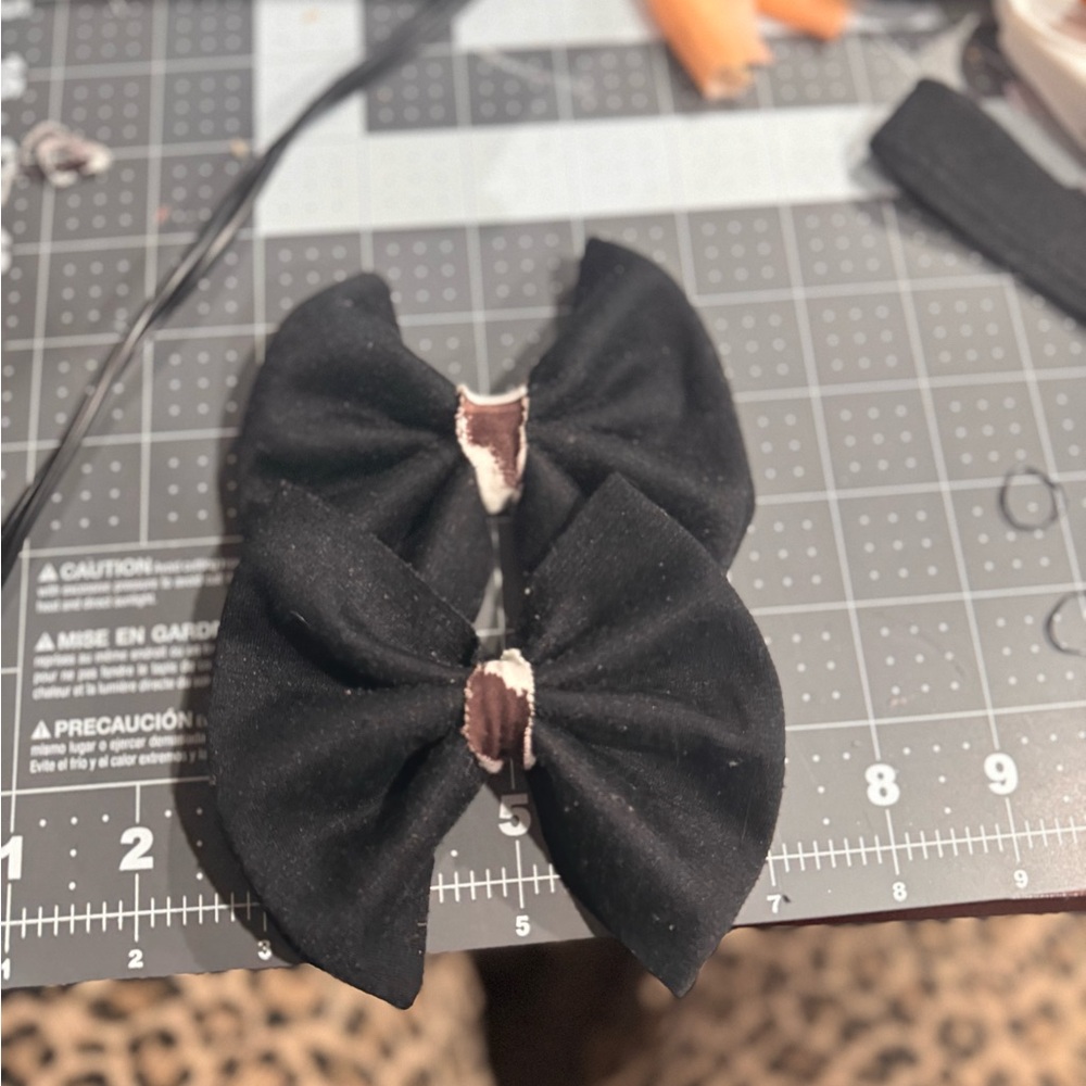 Black Bow Hair Clips